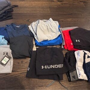 Under Armour Men’s Bundle: 10 Pairs Workout Shorts, 5 Workout Shirts